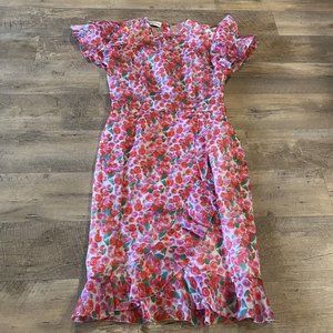 Albert Nipon Vintage Floral Taffeta Dress Size S/M